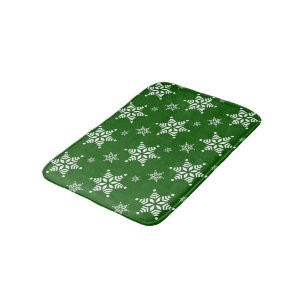 Tapis De Bain Motif Flocon de Neige, Flocons de Neige Blancs, Ne