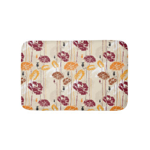 Tapis De Bain Motif floral 4 d'élégance abstraite