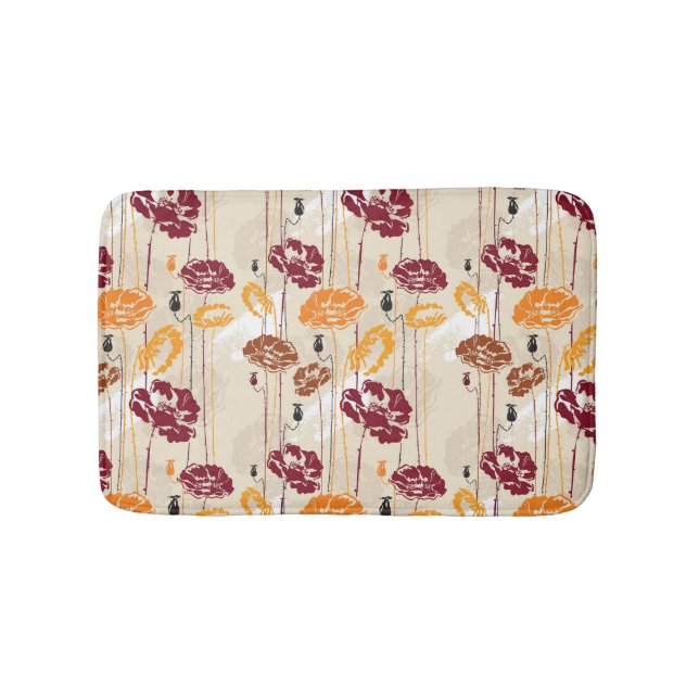 Tapis De Bain Motif floral 4 d'élégance abstraite (Devant)