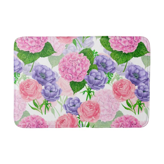 Tapis De Bain Motif floral aquarelle (Devant)