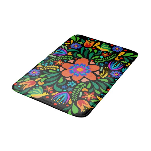 Tapis De Bain Motif Floral Art (Angle)