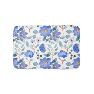 Tapis De Bain Motif floral bleu bébé