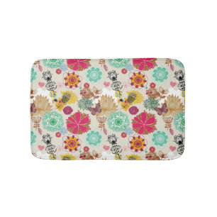Tapis De Bain Motif floral dans le rétro style