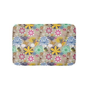 Tapis De Bain Motif floral dans le rétro style 3
