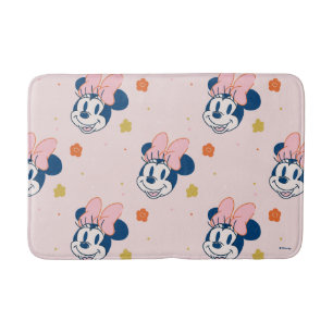 Tapis De Bain Motif floral de Minnie Mouse souriante