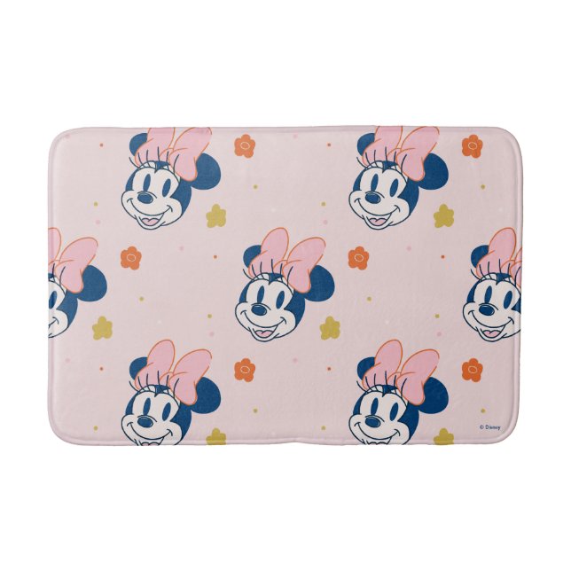 Tapis De Bain Motif floral de Minnie Mouse souriante (Devant)