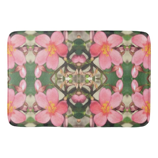 Tapis De Bain Motif floral rose (Devant)