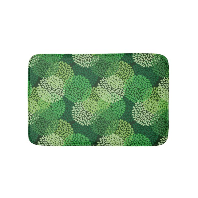 Tapis De Bain Motif floral vert (Devant)