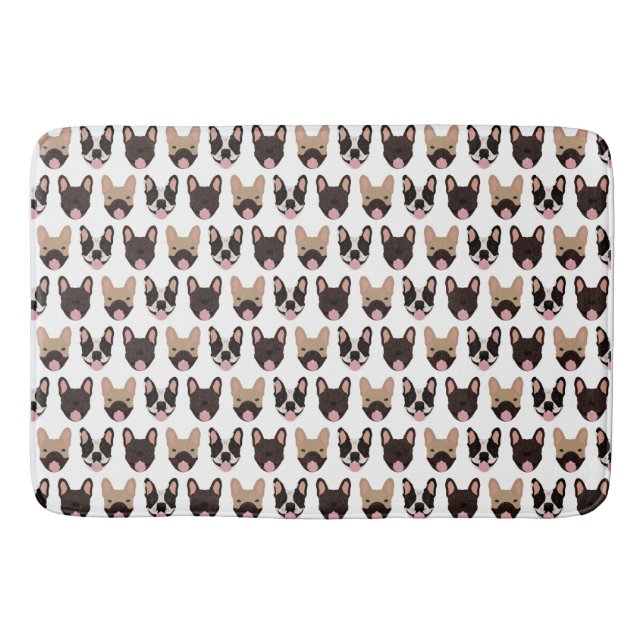 Tapis De Bain Motif français de Bulldog (Devant)