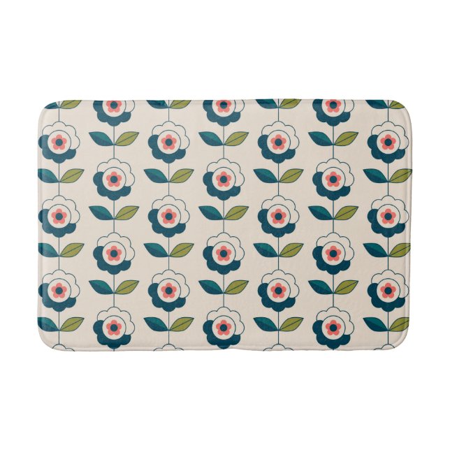 Tapis De Bain Motif Fun Jardin Retro (Devant)