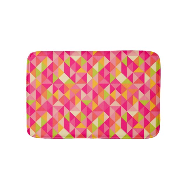Tapis De Bain Motif géométrique de triangles (Devant)