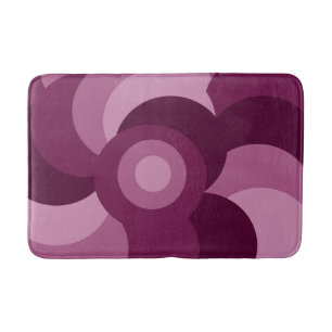 Tapis De Bain motif géométrique moderne rose violet