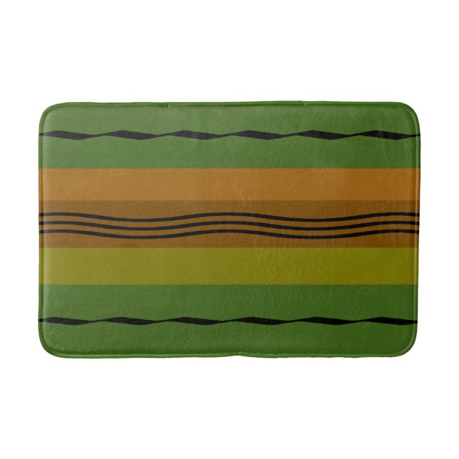 Tapis De Bain motif géométrique moderniste abstrait (Devant)