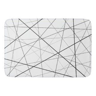 Tapis De Bain Motif géométrique noir et blanc