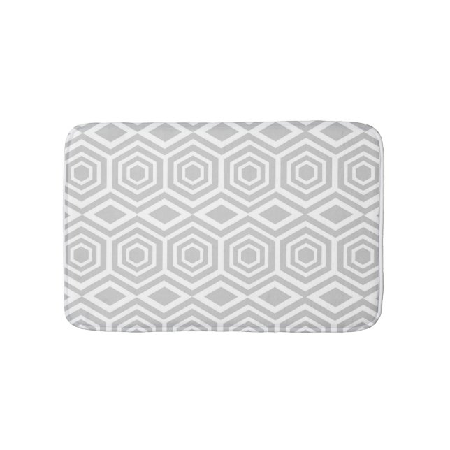 Tapis De Bain Motif géométrique turc gris (Devant)