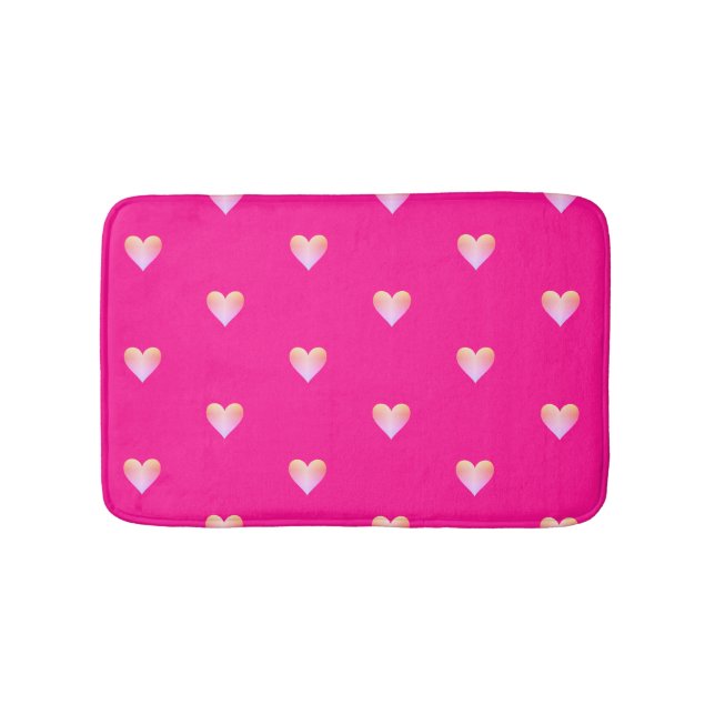 Tapis De Bain Motif Hot Pink Hearts (Devant)