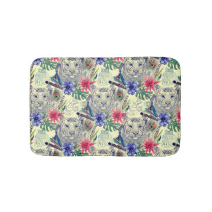 Tapis De Bain Motif indien vintage de tigre de style