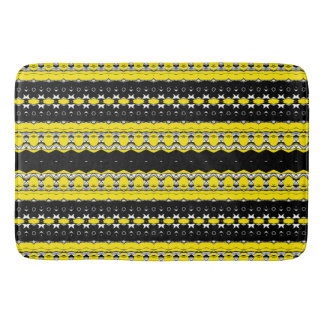 Tapis De Bain Motif jaune et noir