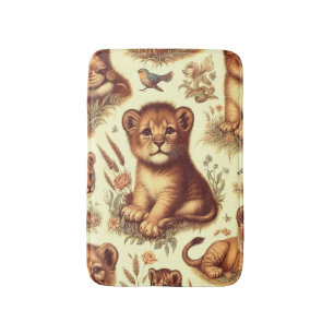 Tapis De Bain Motif Lion vintage mignon bébé