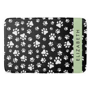 Tapis De Bain Motif mâle, Patrouilles de chien, Noir et Blanc, V