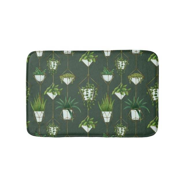 Tapis De Bain Motif ménager à accrochage géométrique (Devant)