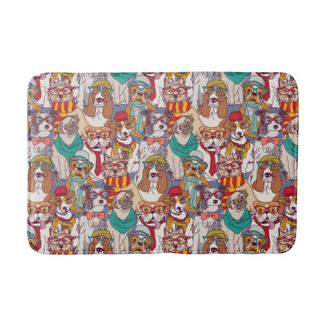 Tapis De Bain Motif mignon de mode de chiot (Devant)