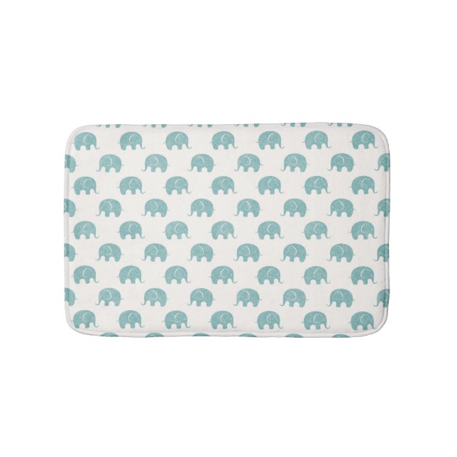Tapis De Bain Motif mignon turquoise d'éléphant (Devant)