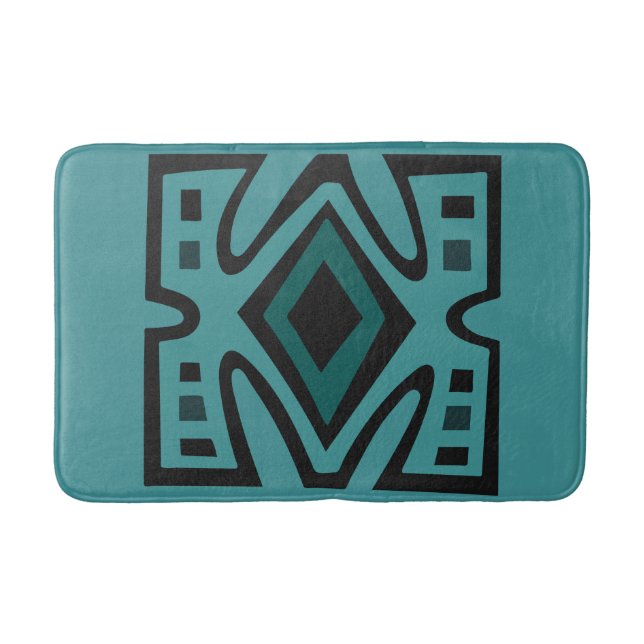 Tapis De Bain motif moderne et tribal africain (Devant)