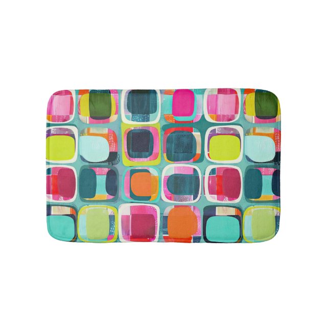 Tapis De Bain Motif moderne géométrique du milieu du siècle (Devant)