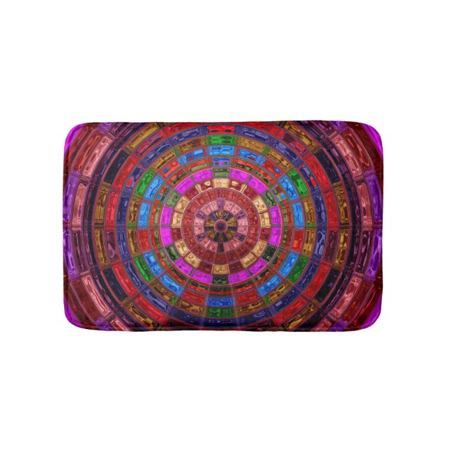 Tapis De Bain Motif mosaïque Abstrait #4 (Devant)