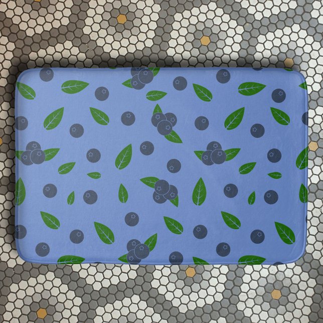 Tapis de Bain motif Myrtilles (Blueberry pattern Bath Mat)