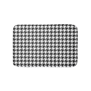 Tapis De Bain Motif noir et blanc de pied-de-poule