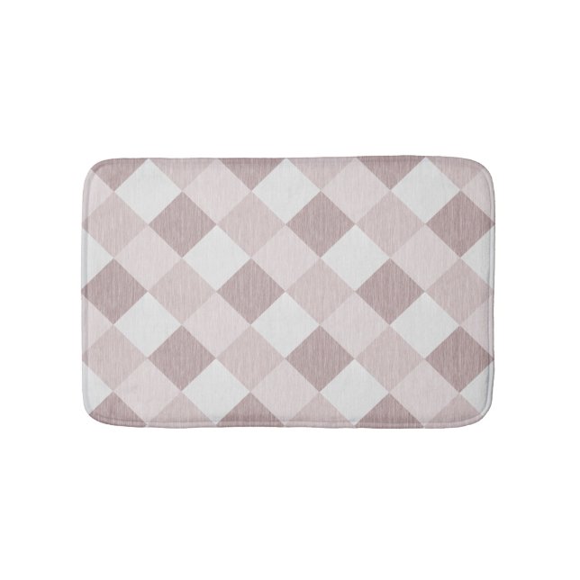 Tapis De Bain Motif Oblique de  géométrique beige et gris (Devant)