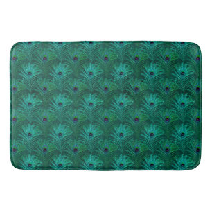 Tapis De Bain Motif Peacock turquoise