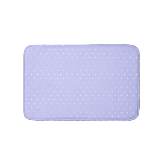 Tapis De Bain Motif Pois blanc classique à petit périphérique (Devant)