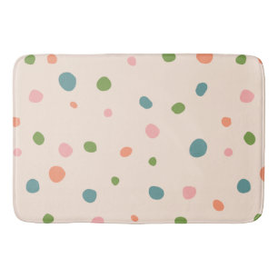Tapis De Bain Motif pois moderne tendance adorable rose