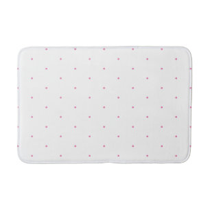 Tapis De Bain Motif pois rose blanc