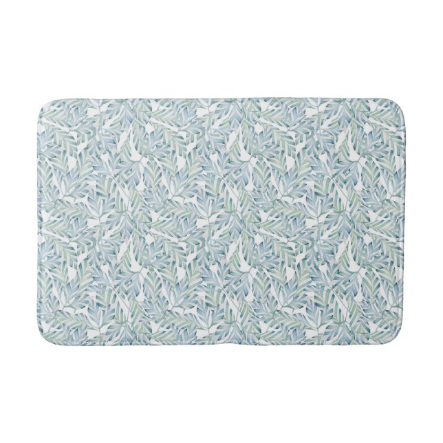 Tapis De Bain Motif rayé décoratif de feuille (Devant)