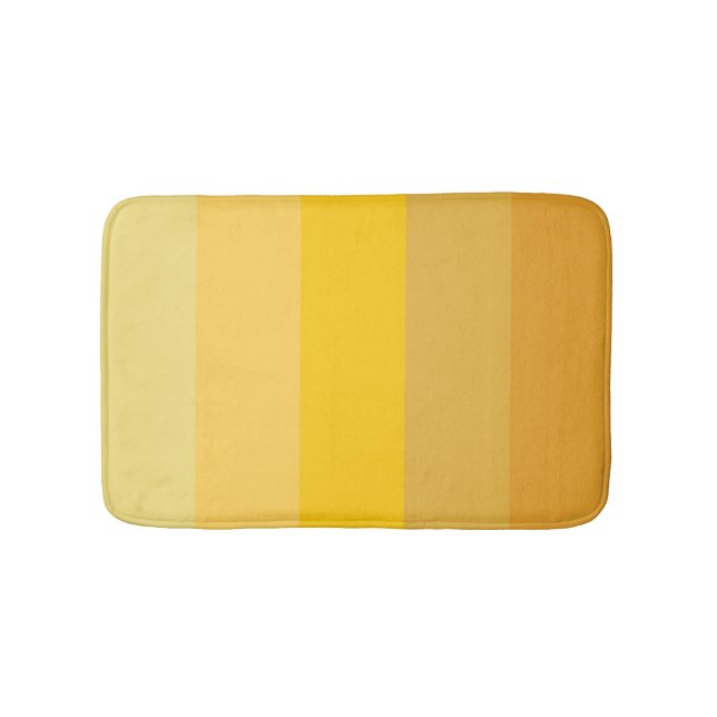 Tapis De Bain Motif rayures jaunes (Devant)
