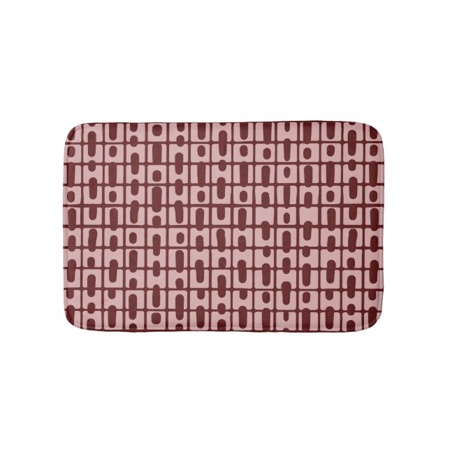 Tapis De Bain Motif rose bordeaux Abstrait simple (Devant)