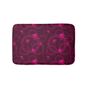 Tapis De Bain Motif rose d'Emo avec des cercles