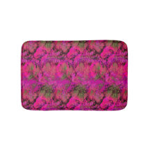 Motif rose vibrant de feuillage