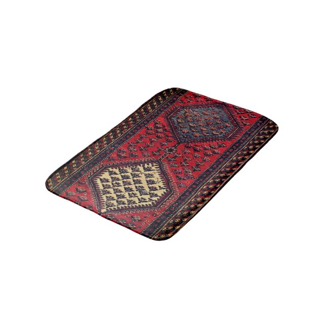 Tapis De Bain Motif rouge oriental no2 (Angle)