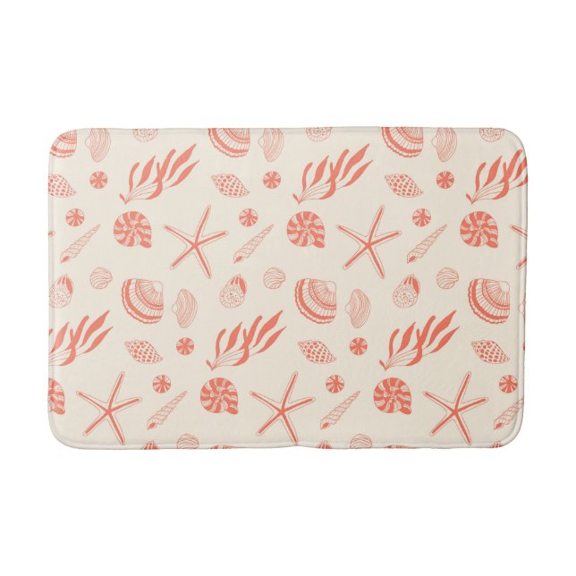 Tapis De Bain Motif sans joint avec coquillages (Devant)