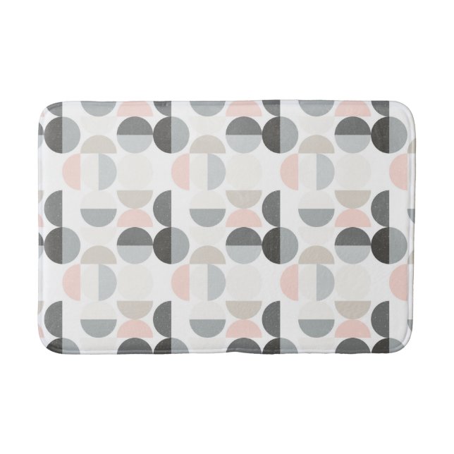 Tapis De Bain Motif scandinave de demi-cercle de style (Devant)