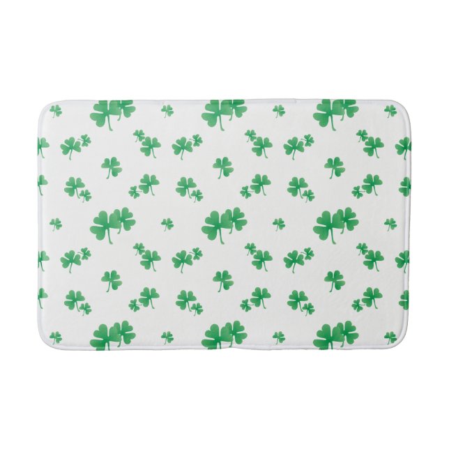 Tapis De Bain Motif Shamrock irlandais vert dégradé (Devant)