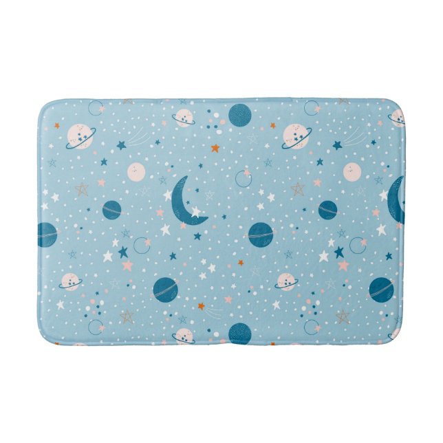 Tapis De Bain Motif Sky & Space bleu (Devant)
