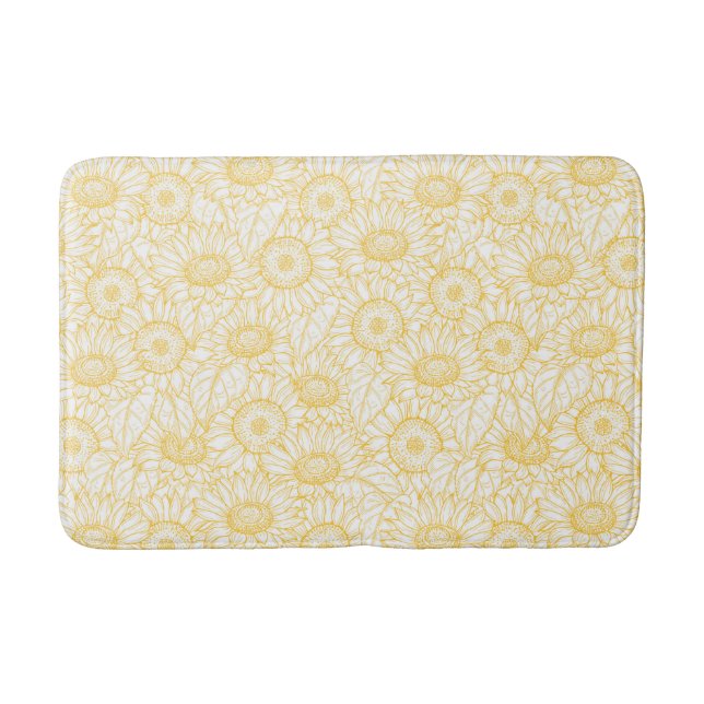 Tapis De Bain Motif Sunny Sunflower (Devant)
