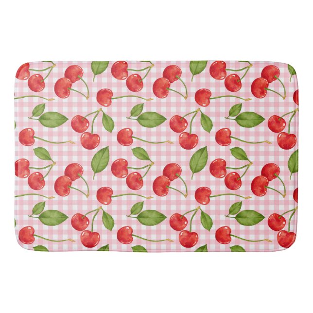 Tapis De Bain Motif Sweet Red Cherry (Devant)