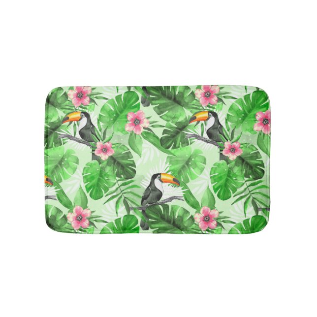 Tapis De Bain Motif tropical avec toucan (Devant)